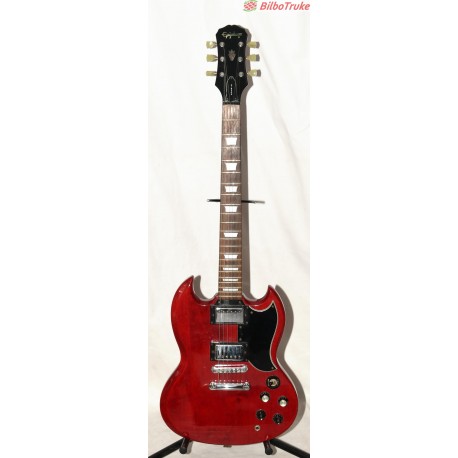 GUITARRA ELÉCTRICA EPIPHONE SG STANDARD CHERRY CON GOLPE Y FUNDA RIGIDA