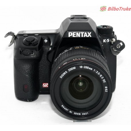 CÁMARA REFLEX DIGITAL PENTAX K5 + SIGMA 18-200