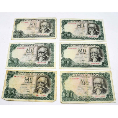 LOTE DE BILLETES 41000 PESETAS EN BILLETES DE MIL