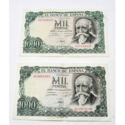 LOTE DE BILLETES 41000 PESETAS EN BILLETES DE MIL