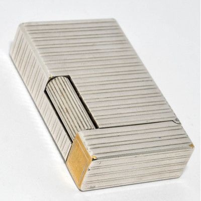 MECHERO DUPONT PLATEADO DECORATIVO