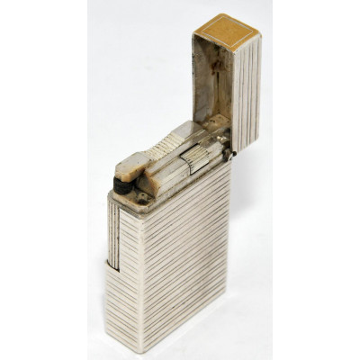 MECHERO DUPONT PLATEADO DECORATIVO