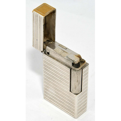 MECHERO DUPONT PLATEADO DECORATIVO