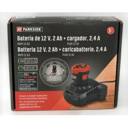 BATERIA 12V 2AH + CARGADOR 2.4A PARKSIDE