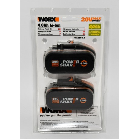BATERIAS WORX 4.0AH WA3553.2