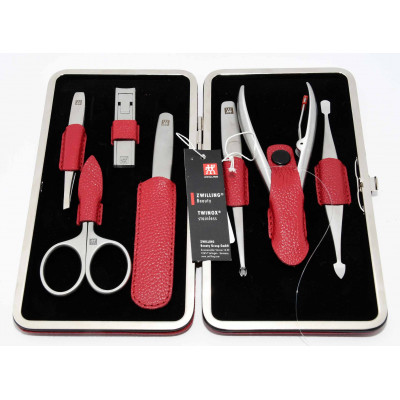KIT MANICURA ZWILLING ESTUCHE ROJO