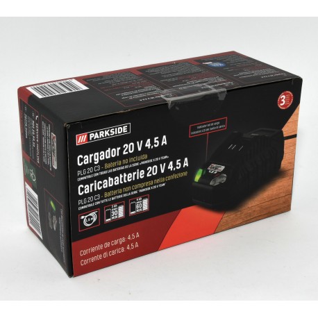 CARGADOR RAPIDO 20V 4.5AH PARKSIDE