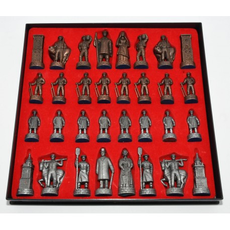 AJEDREZ EL CORREO FIGURAS METALICAS