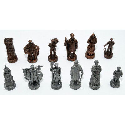 AJEDREZ EL CORREO FIGURAS METALICAS