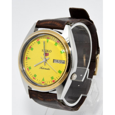 RELOJ AUTOMATICO SEIKO 5 ESFERA AMARILLA