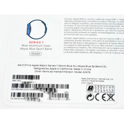 APPLE WATCH SERIES 7 45MM ALU CEL AZUL