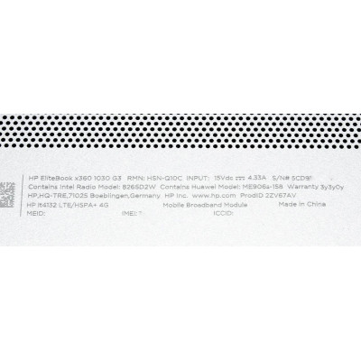 PORTATIL ULTRABOOK HP ELITEBOOK X360 1030 G3 / INTEL i7-8550U 1.8GHz / 250GB SSD / 8GB RAM