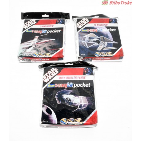 SET X3 STAR WARS REVELL EASY KIT POCKET