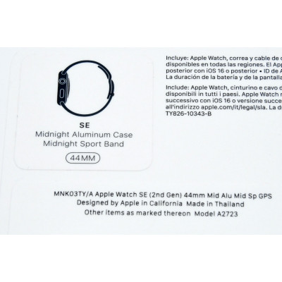 APPLE WATCH SERIES SE 2 44MM ALU GPS NEGRO