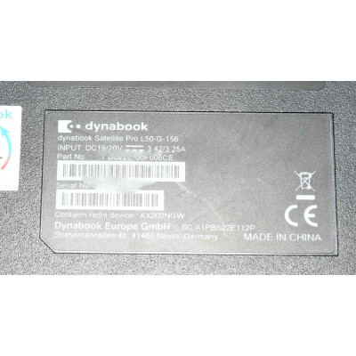 NOTEBOOK TOSHIBA DYNABOOK SATELLITE PRO L50-G-156 / i7-10710U 1.1GHz / 250GB M2 SSD / 16GB RAM / GEFORCE MX250