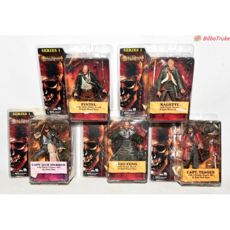 COLECCION 5 FIGURAS NECA PIRATAS DEL CARIBE