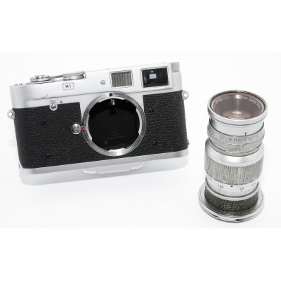 CAMARA LEICA M1 CON OBJETIVO ELMAR 90MM Y VISOFLEX III