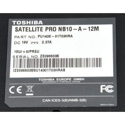 PORTATIL NETBOOK TOSHIBA SATELLITE PRO NB10-A-12M / CELERON N2840 2.2GHz / 150GB HDD / 4GB RAM