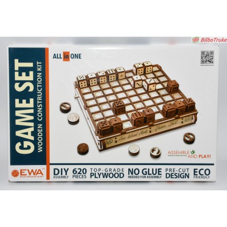 MAQUETA 3D GAME SET TABLERO Y FICHAS