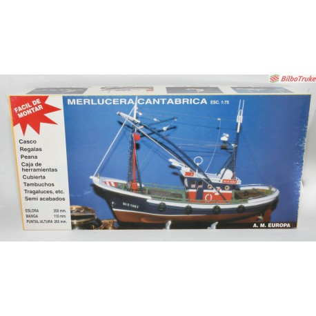 MAQUETA BARCO MERLUCERA CANTABRICO 1/75