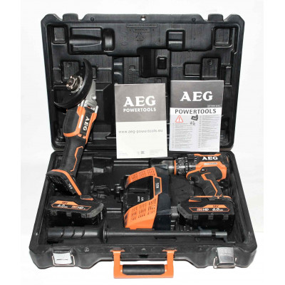TALADRO Y AMOLADORA A BATERIA AEG BEWS18-125L