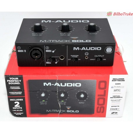 INTERFAZ AUDIO M-AUDIO M-TRACK SOLO | BILBOTRUKE SEGUNDA MANO