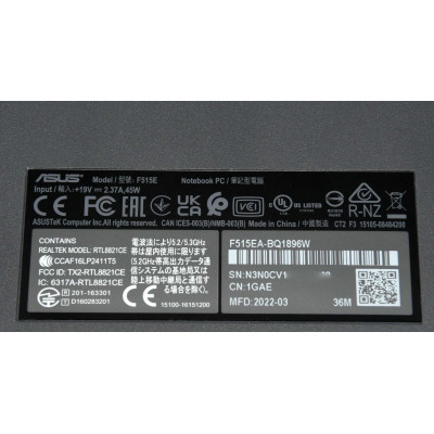 PORTATIL NOTEBOOK ASUS X515 / INTEL i3-1115G4 3GHz / 500GB SSD / 8GB RAM