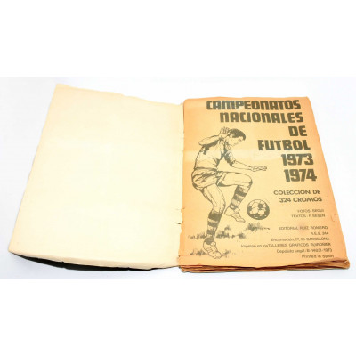 ALBUM DE CROMOS RUIZ ROMERO LIGA FUTBOL 1974