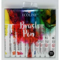 ROTULADORES PINCEL ACUARELA ECOLINE BRUSH PEN 10