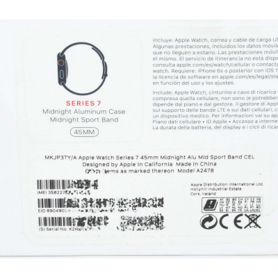APPLE WATCH SERIES 7 45MM ALU CEL NEGRO