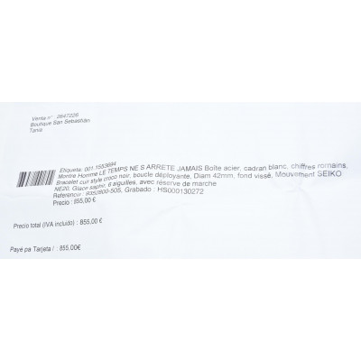 RELOJ AUTOMATICO MAUBOUSSIN 9352800-505