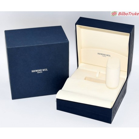 CAJA COMPLETA RELOJ RAIMOND WEIL AZUL