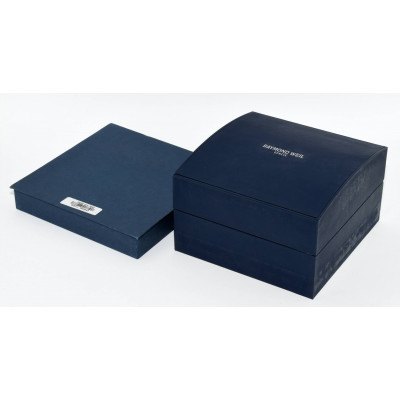 CAJA COMPLETA RELOJ RAIMOND WEIL AZUL