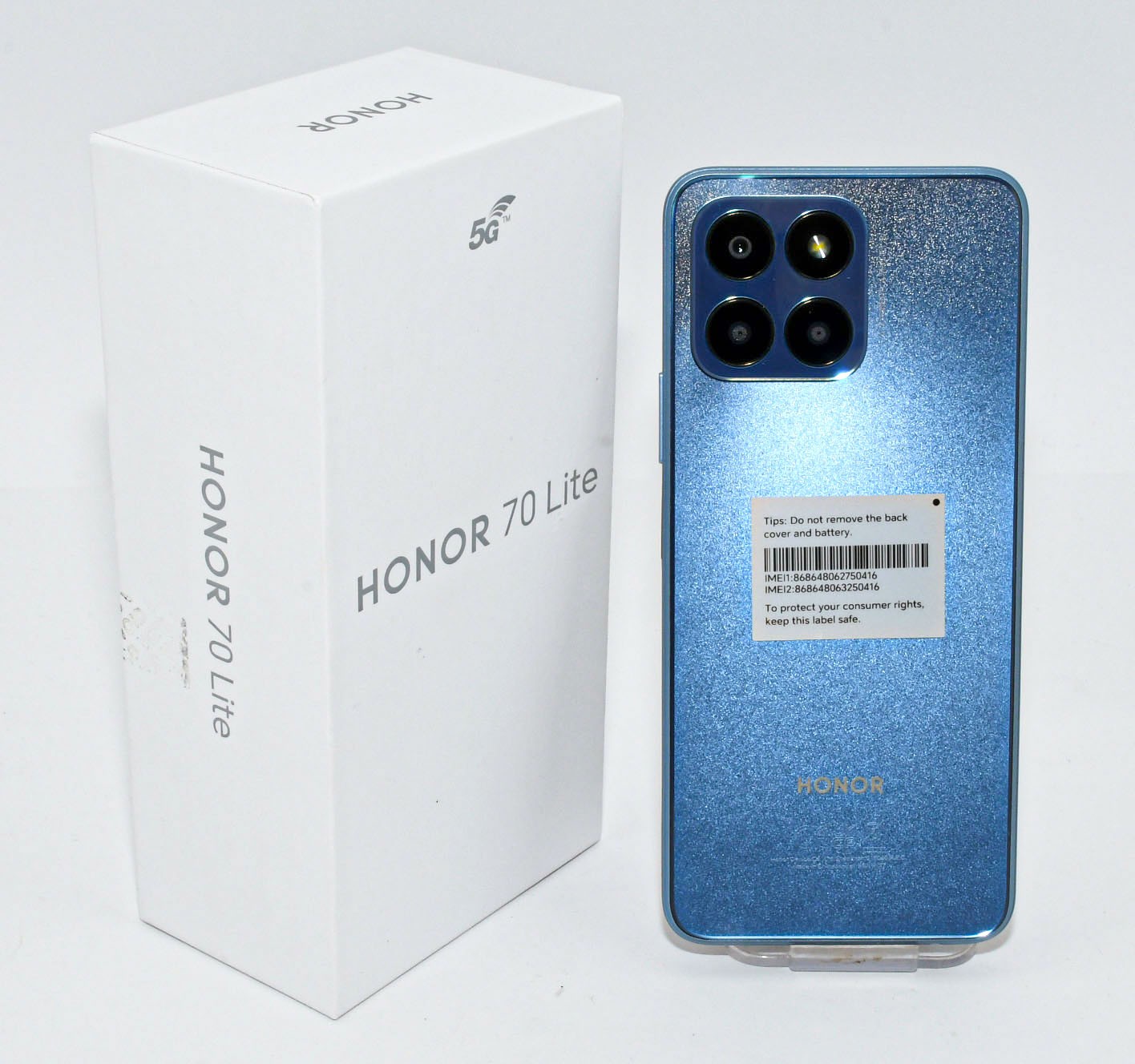 Honor 70 Lite 5G 4GB/128GB Azul - Teléfono móvil