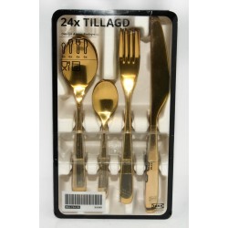CUBERTERIA IKEA TILLAGD X24 DORADA