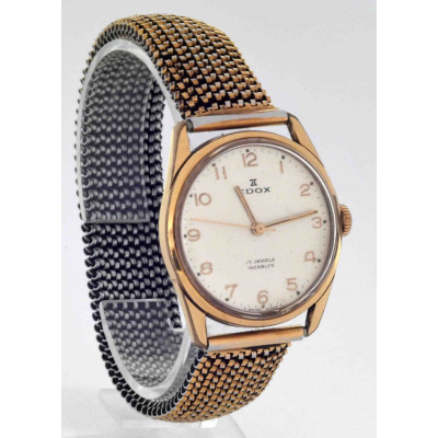 RELOJ MECANICO EDOX 17J INCABLOC DORADO