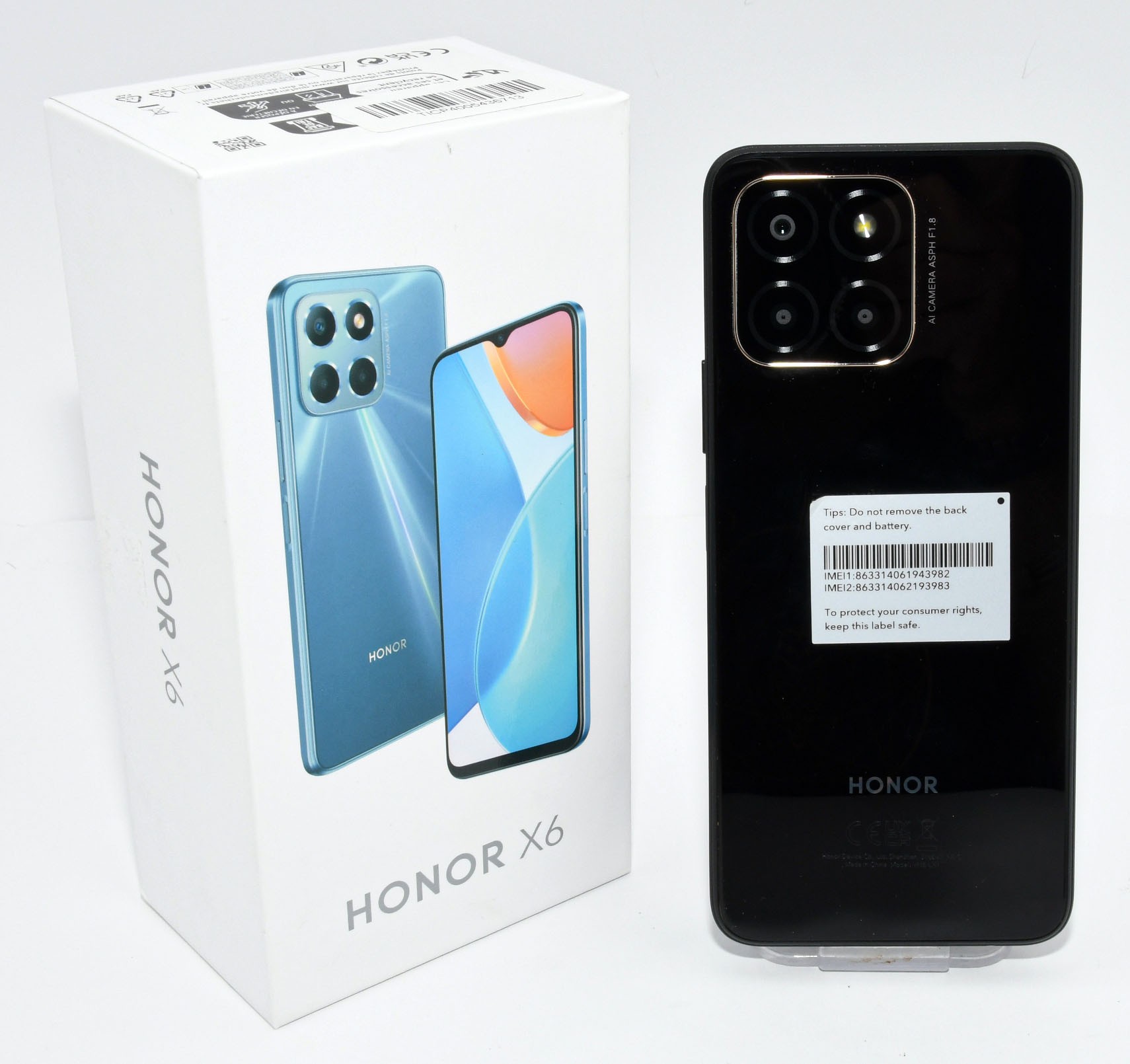 Para la caja del teléfono Honor X6 TPU (negro)