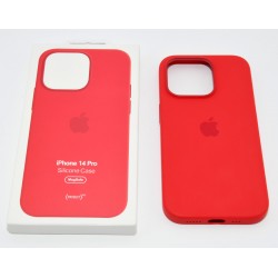 FUNDA IPHONE 14 PRO SILICONE CASE ROJO