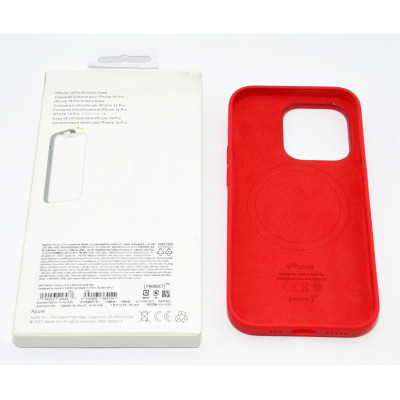 FUNDA IPHONE 14 PRO SILICONE CASE ROJO