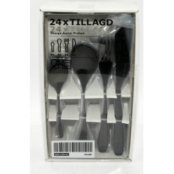 CUBERTERIA IKEA TILLAGD X24 NEGRA