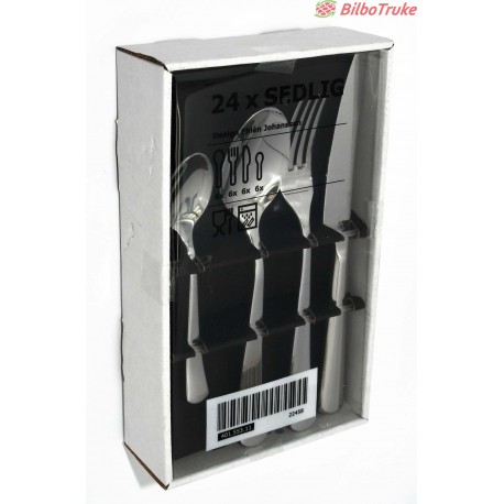 CUBERTERIA IKEA SEDLIG X24 PLATA