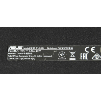 PORTATIL NOTEBOOK ASUS PU551LA / INTEL i5-4210U 1.7GHz / 500GB HDD / 4GB RAM