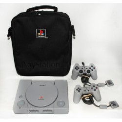 CONSOLA PS1 CON 2 MANDO, CABLEADO Y MALETÍN