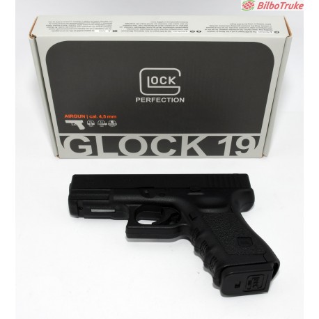 PISTOLA CO2 GLOCK 19 CAL 4.5
