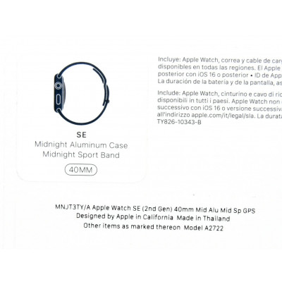 APPLE WATCH SERIES SE 2 40MM ALU GPS NEGRO