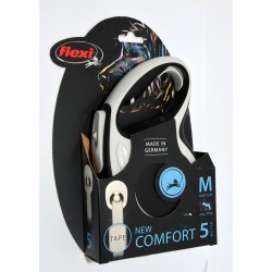 CORREA PARA PERROS EXTENSIBLE FLEXI NEW COMFORT 5M NEGRA