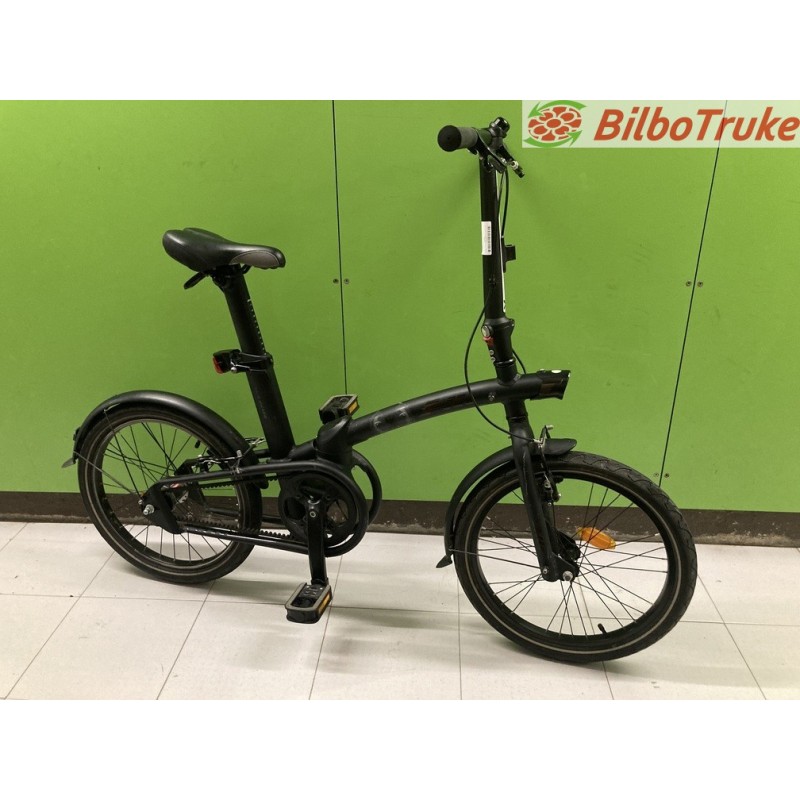 BICICLETA PLEGABLE BTWIN TILT NEGRA| Bilbotruke | Segunda Mano Bilbao