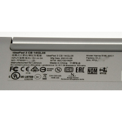 CHROMEBOOK LENOVO IDEAPAD 3 CB 14IGL05 / 64GB / 4GB RAM / INTEL UHD 600