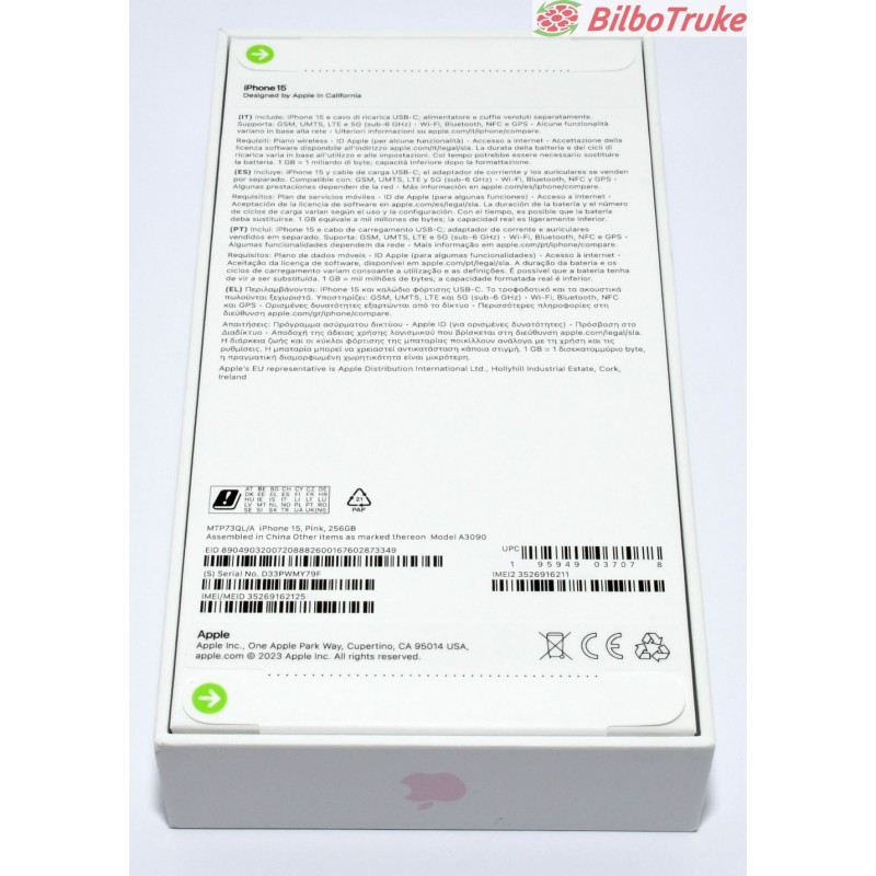 ᐅ iPhone 15 Rosa 256GB-BES de Apple, Celulares en Gestión de Compras  Empresariales S.A.S.