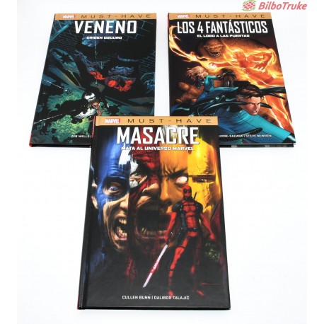 COLECCION MARVEL MUST HAVE: MASACRE, VENENO, LOS 4 FANTASTICOS